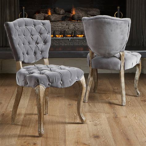 grey fabric metal dining chairs|gray tufted dining room chairs.